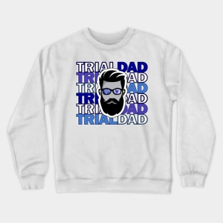 father's day 2024 trial bike dad racing motor sport daddy Crewneck Sweatshirt